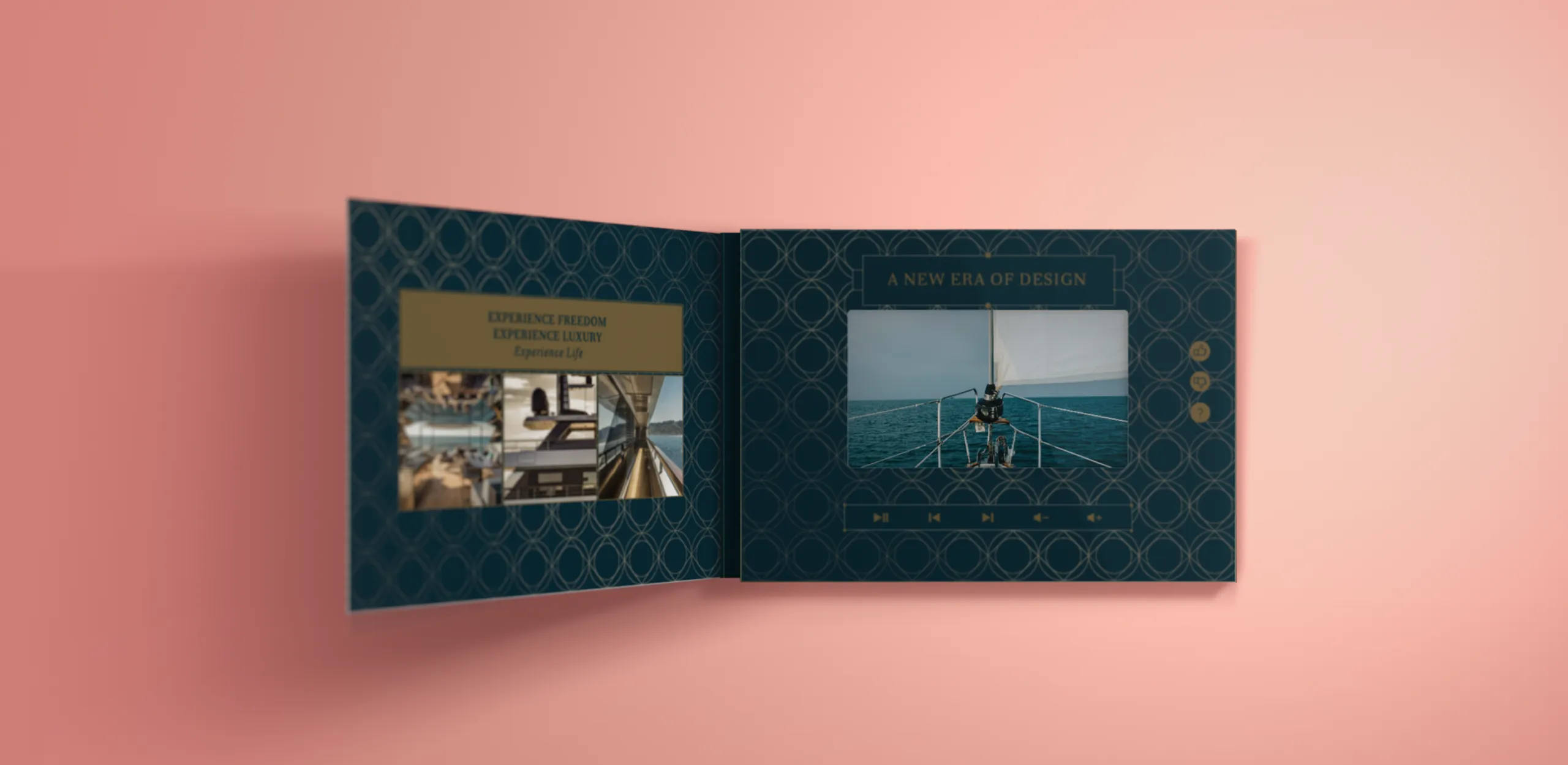 Beautiful custom printed Marc connected video brochure